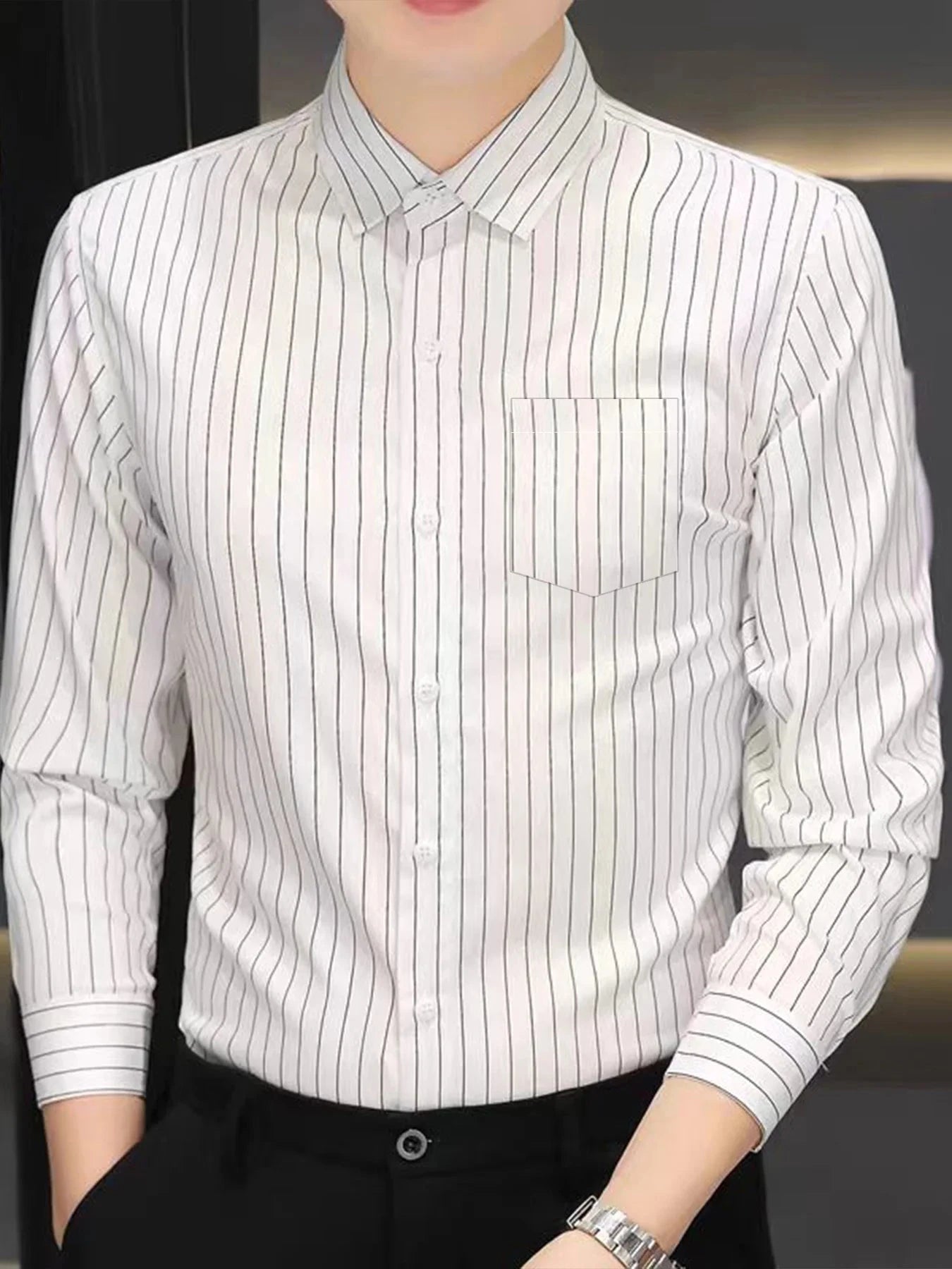 New Fashion Striped Long-Sleeve Shirt™