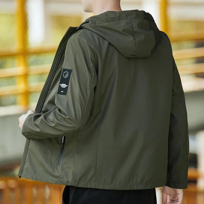 Men's Jackets Waterproof Military Hooded Jacket Windbreaker Outdoor Camping Sports Coat Male Clothing Thin Overcoat 5XL 6XL 7XL
