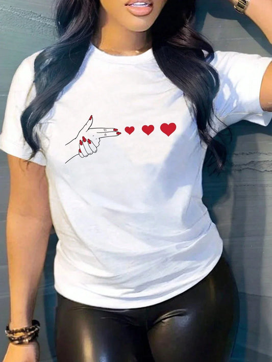 Urban Printed Hearts T-shirt™