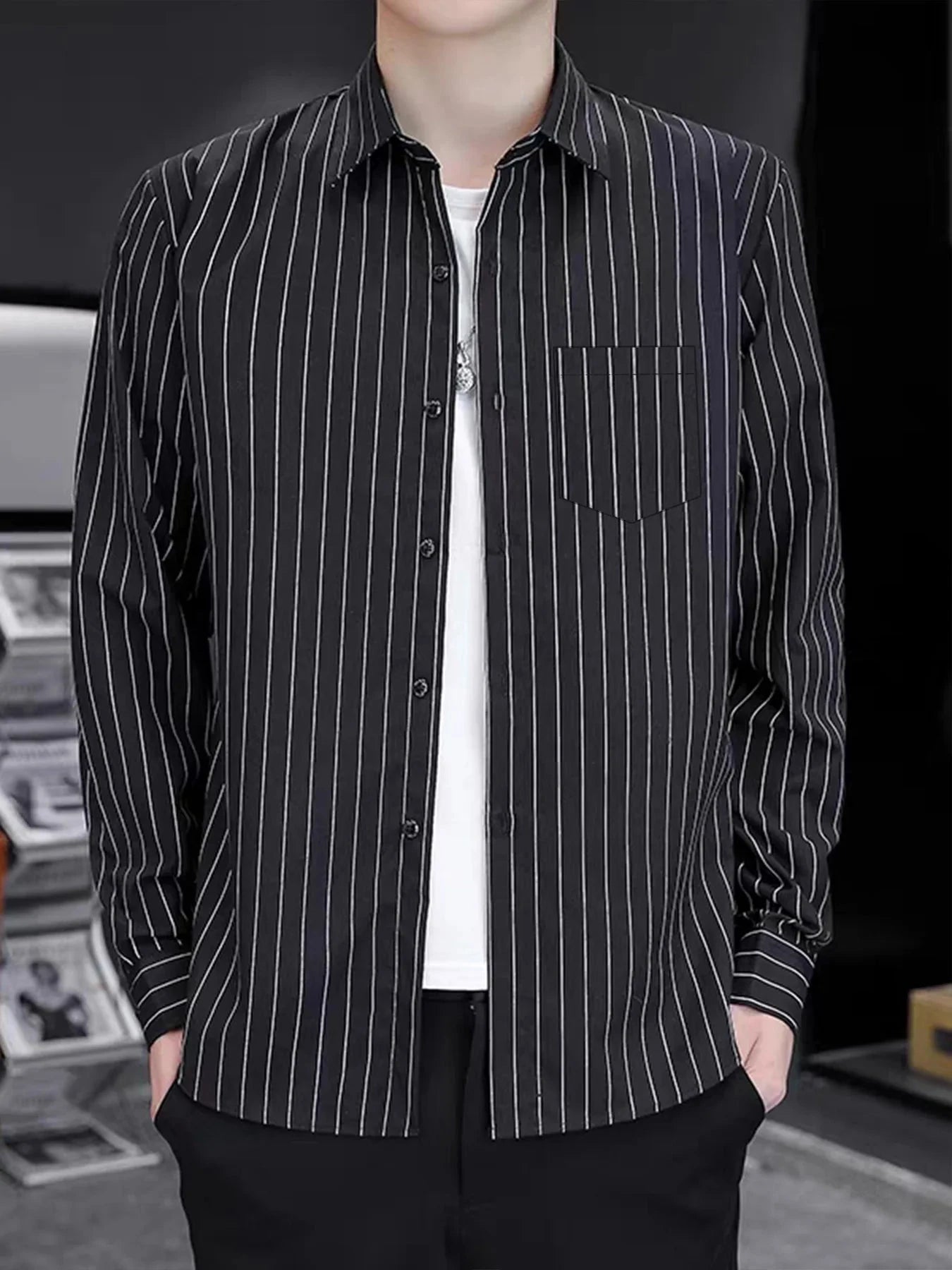 New Fashion Striped Long-Sleeve Shirt™