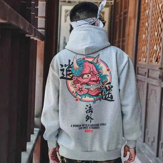 Popular Cool Wacky Men Hip Hop Hoodies Casual Sweatshirts Streetwear Men Loose Women Loose Pullover Hapan Harajuku Devil Male